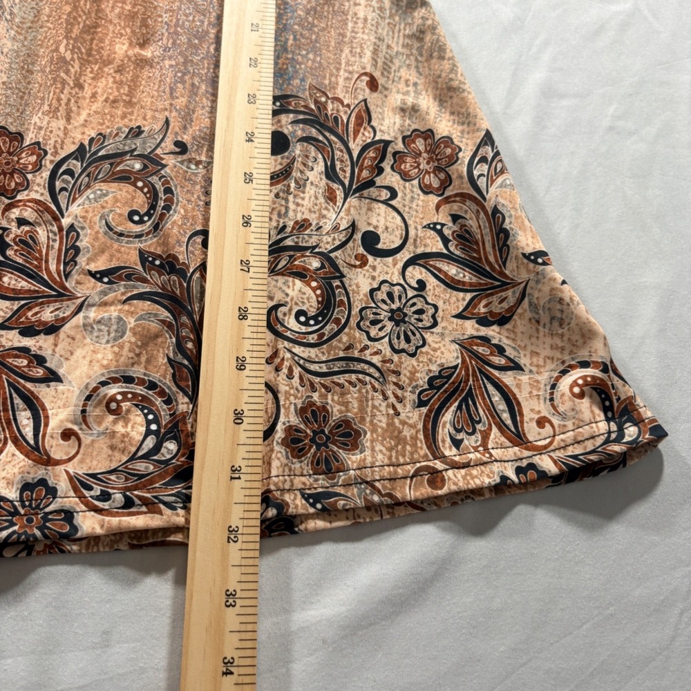 Lily by Firmiana Tunic Top Womens 1XL Paisley Floral Sleeveless Pleated Tank NWT - Picture 7 of 7